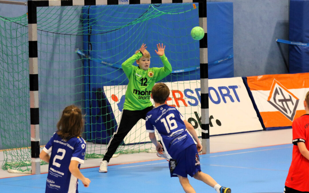 Männliche Jugend D triumphiert gegen VFL Fredenbeck/Stade 2 im Handballspiel